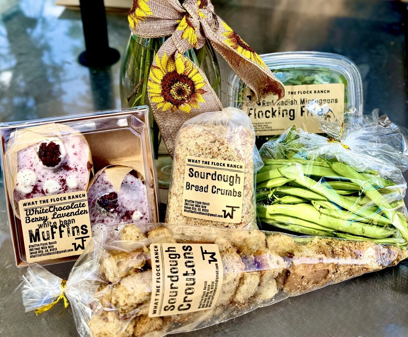 Fresh farm stand foods and baked goods